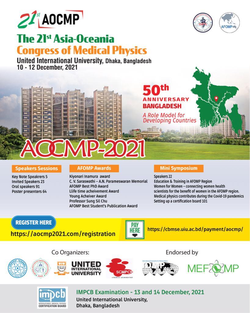 21st Asia-Oceania Congress of Medical Physics (AOCMP)